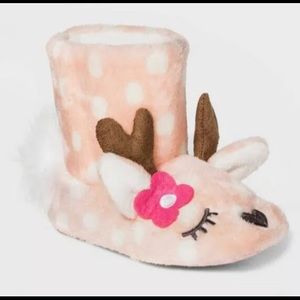 Reindeer Toddler Girls' Slipper Boots -Cat & Jack Size 6